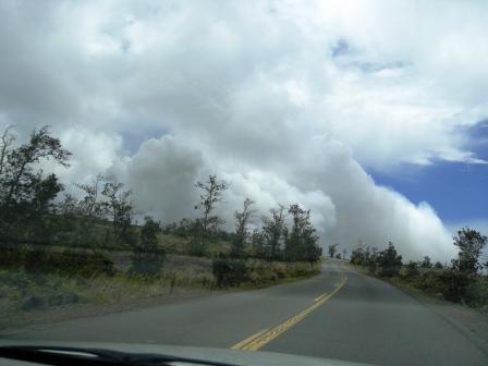 Driving Crater Rim Drive in Volcanoes National park